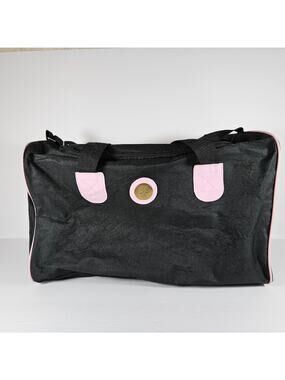 Calvin Hill Duffle Bag Black Pink Y2K McBling Aesthetic Overnight Travel Gym Bag